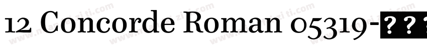 12 Concorde Roman 05319字体转换